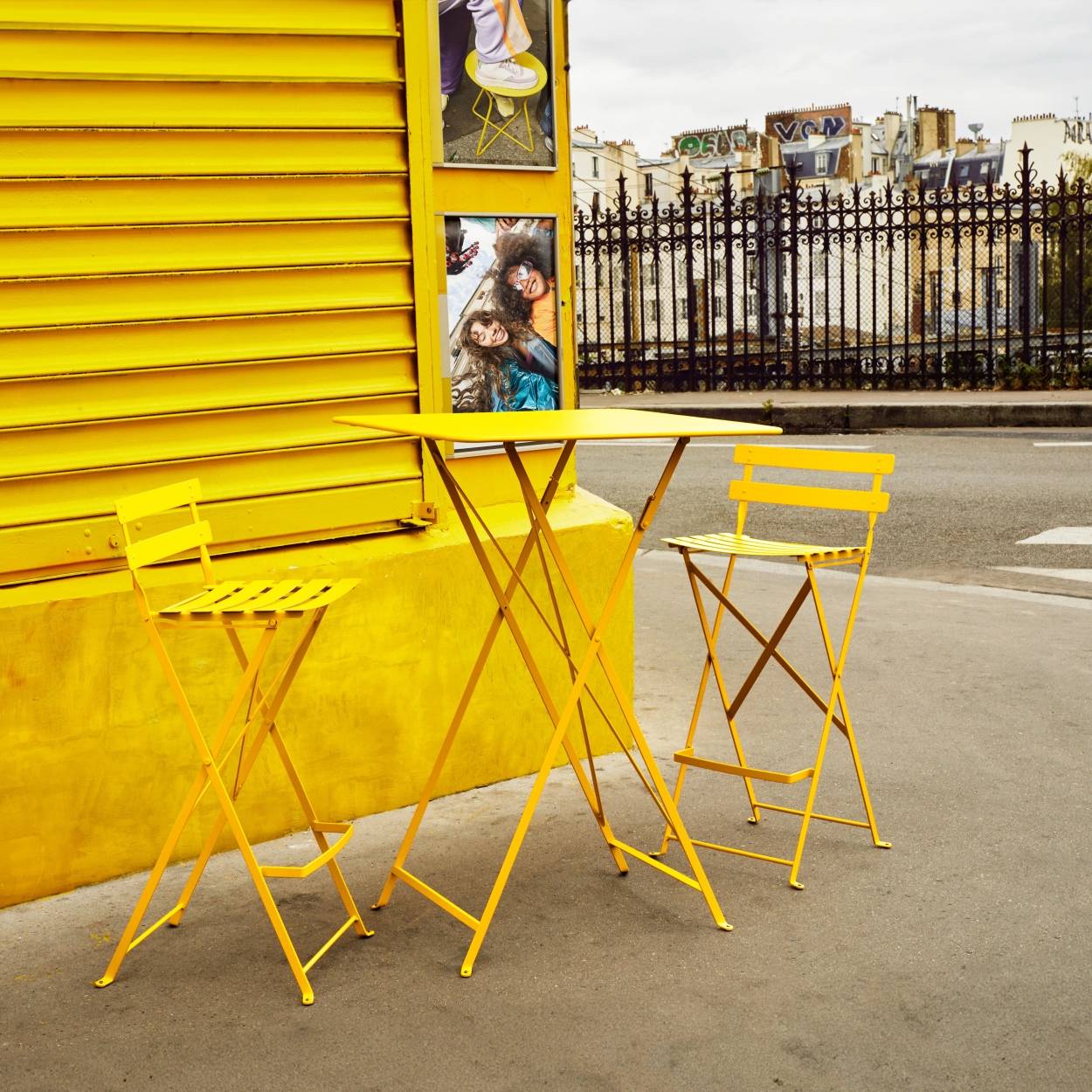 Bistro High Table 105x71x71cm Willow Green Fermob London